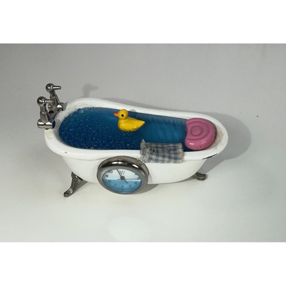 Vintage Case Claw Foot Bathtub Desk Clock